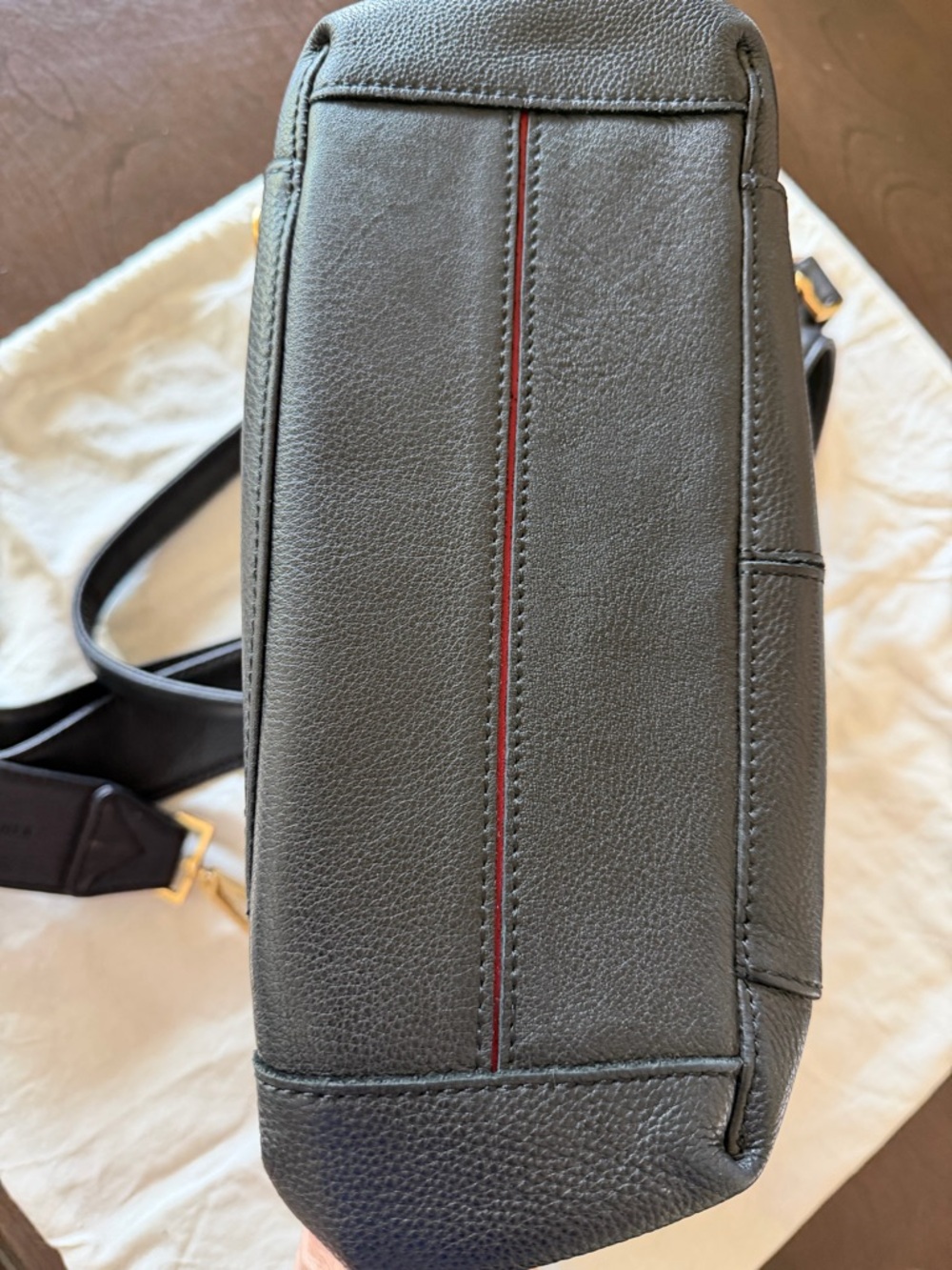 Hammitt Black Leather Tote with Gold Hardware - Picture 9 of 11